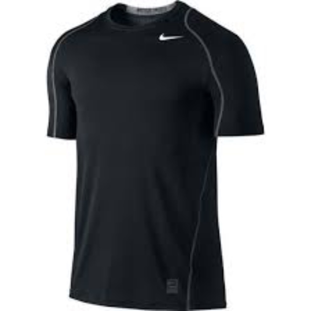 nike pro black mens top